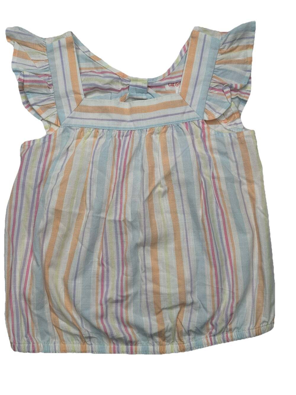 Girls' Sleeveless Summer Top Woven Top Cat & Jack Multi Stripes